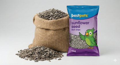 Bestpets Striped Sunflower Seeds 15kg Bulk Wild Bird Food – Premium High Energy Natural Bird Seed for Garden Birds, Feeders & Ground Feeding, Attracts Finches, Tits, Robins, Value Sack