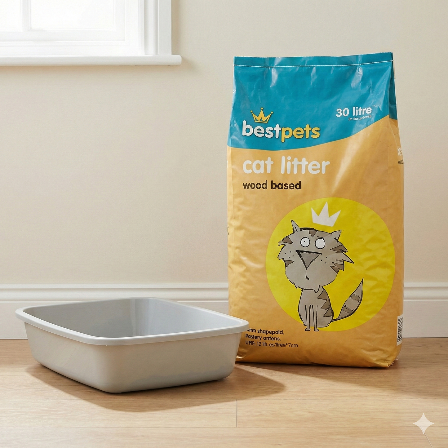 Bestpets Wood Pellet Cat Litter 30L – Natural Biodegradable Dust Free Kitty Litter with Strong Odour Control & High Absorbency – Absorbent Wood Pellets Suitable for Cats and Rabbits