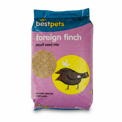 Bestpets Foreign Finch Bird Seed Mix 20kg – Premium Daily Wild Bird Food for Finches – High Energy Natural Seed Blend for Aviary & Garden Feeding – Bulk Value Bag