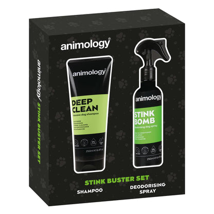 Animology Stink Buster Set - Shampoo & Spray - Gift pack for Dog Lovers
