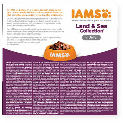 Iams Advanced Nutrition Adult 1+ Years Cat Land & Sea Collection in Jelly - 8pk x 85g