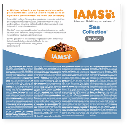 Iams Advanced Nutrition Adult 1+ Years Cat Sea Collection in Jelly 8pk - 85g