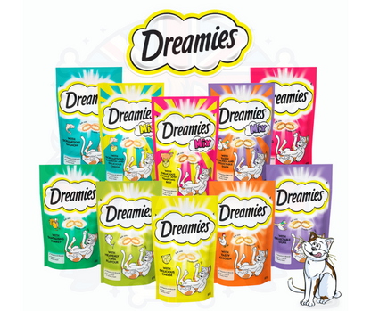 Dreamies Treats for Cats – Full Flavour Range (60g x 8)