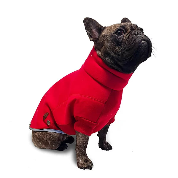Ancol Polar Fleece Jacket Dog Coat,Jersey - Red and Blue - Small - XL