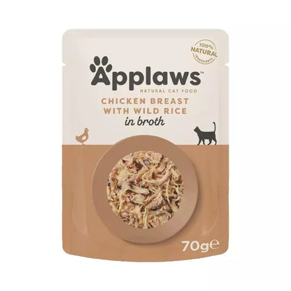 Applaws Cat Pouch Chicken with Wild Rice 12pk × 70g