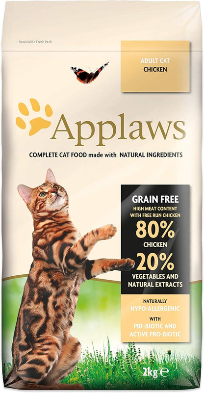 Applaws Complete and Grain Free Adult Senior Dry Cat Food, Chicken 400g or 400g pack of 6,2kg  or 2kg pack of 3