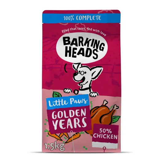 Barking Heads Little Paws Golden Years Chicken - 1.5kg