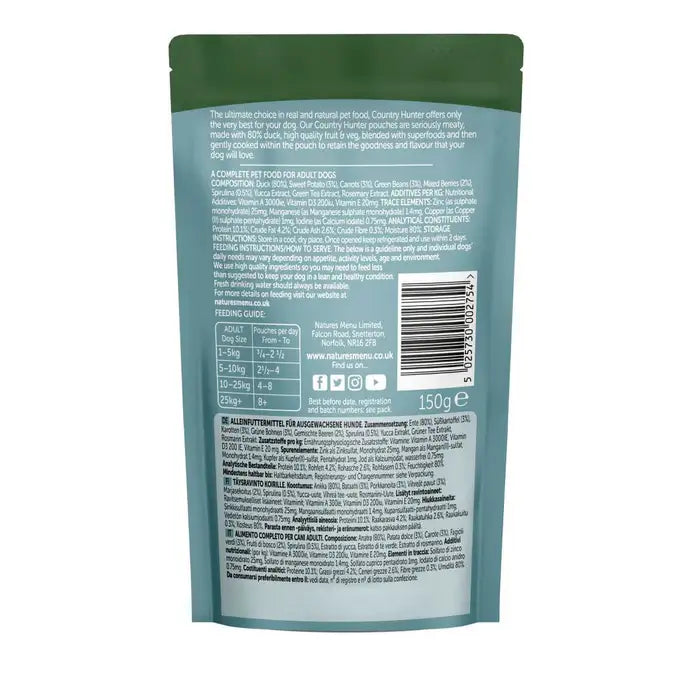 Country Hunter 80% Duck with Superfoods - ( 150g x 3 )