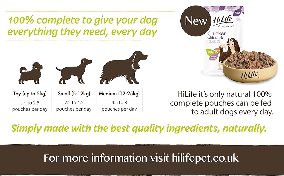 HiLife it’s only natural The Marketplace One Adult Complete Wet Dog Food Pouches 32 x 150g