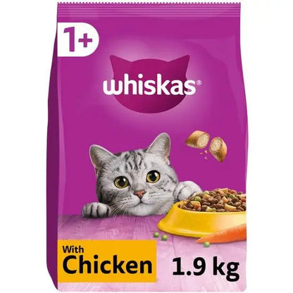 Whiskas 1+ Complete Dry with Chicken - ( 1.9 kg × 4 )