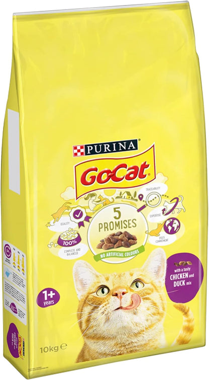 Go-Cat Chicken & Duck  2 kg or 2 kg pack of 4. 4 kg or 4 kg pack of 2. 10 kg