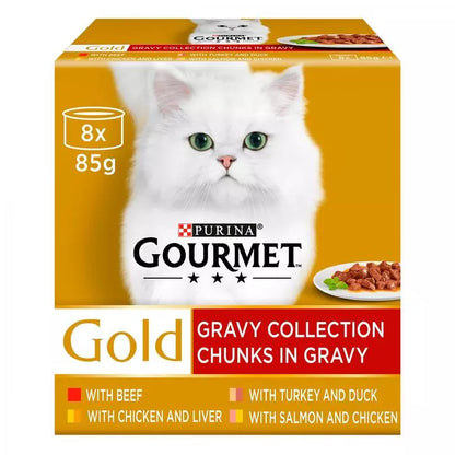 Gourmet Gold Chunks in Gravy Collection ( 8 x 85g ) x 6 pck