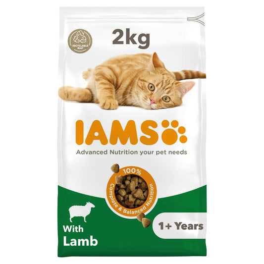 IAMS Adult Dry Cat Food Lamb 2kg  or 2kg pack of 2. IAMS Adult Dry Cat Food Chicken 10kg