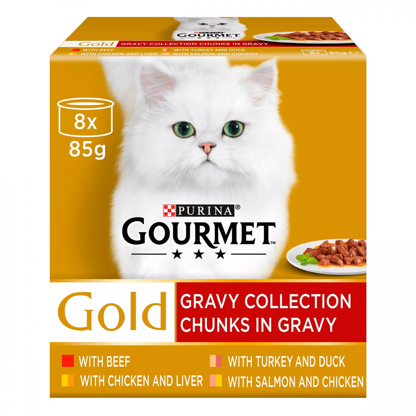 Gourmet Gold Chunks in Gravy Collection ( 8 x 85g ) x 6 pck