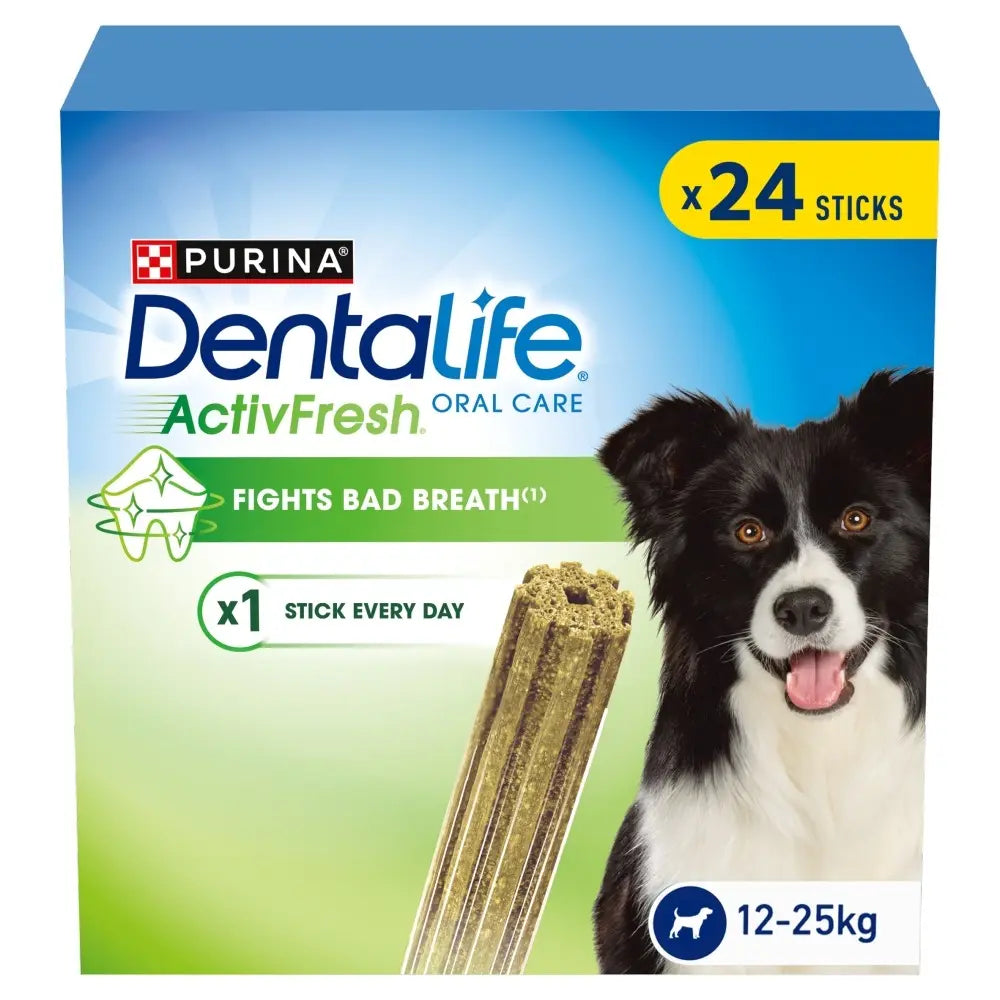 DENTALIFE ActivFresh Oral Care Medium Dog Dental Chicken - 24 stick x 2