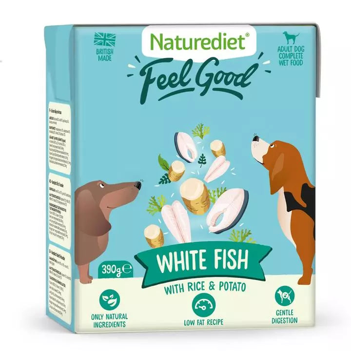 Naturediet Feel Good 390g x 18 – Natural Wet Dog Food – Mixed Wet Dog Tetras