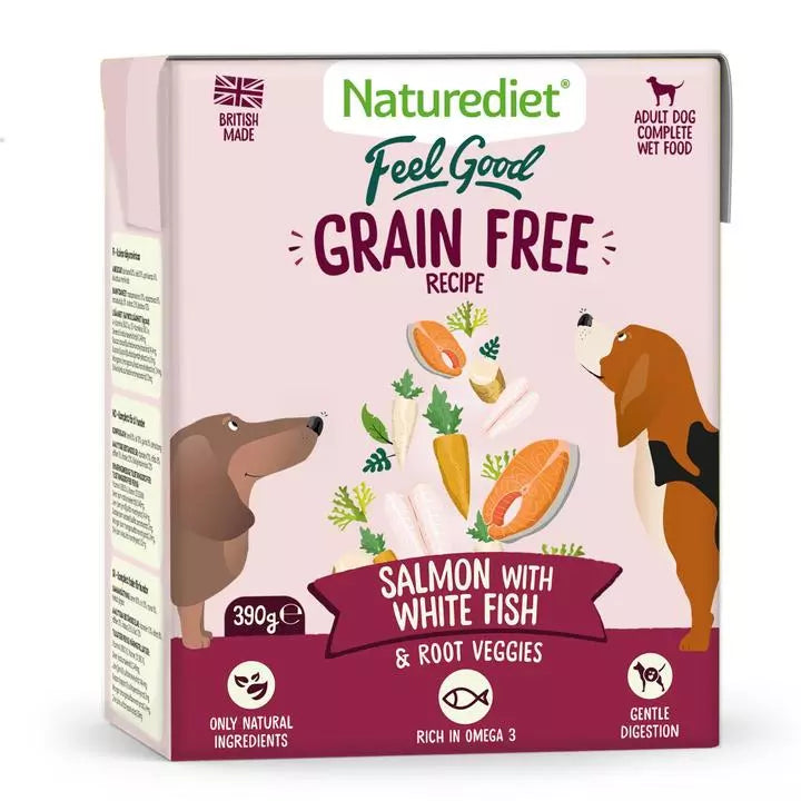 Naturediet Feel Good 390g x 18 – Natural Wet Dog Food – Mixed Wet Dog Tetras