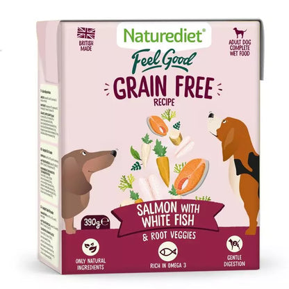 Naturediet Feel Good 390g x 18 – Natural Wet Dog Food – Mixed Wet Dog Tetras