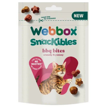 Webbox Snackibles Cat Treats Poultry Perfections Coastal BBQ Bites ( 85g x 10 )