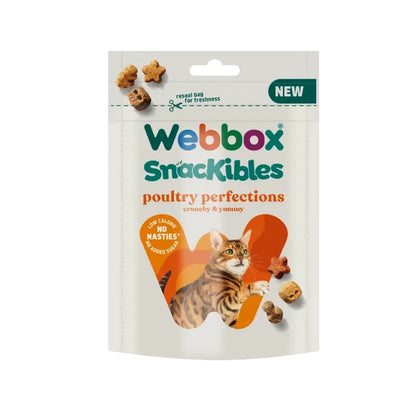 Webbox Snackibles Cat Treats Poultry Perfections Coastal BBQ Bites ( 85g x 10 )