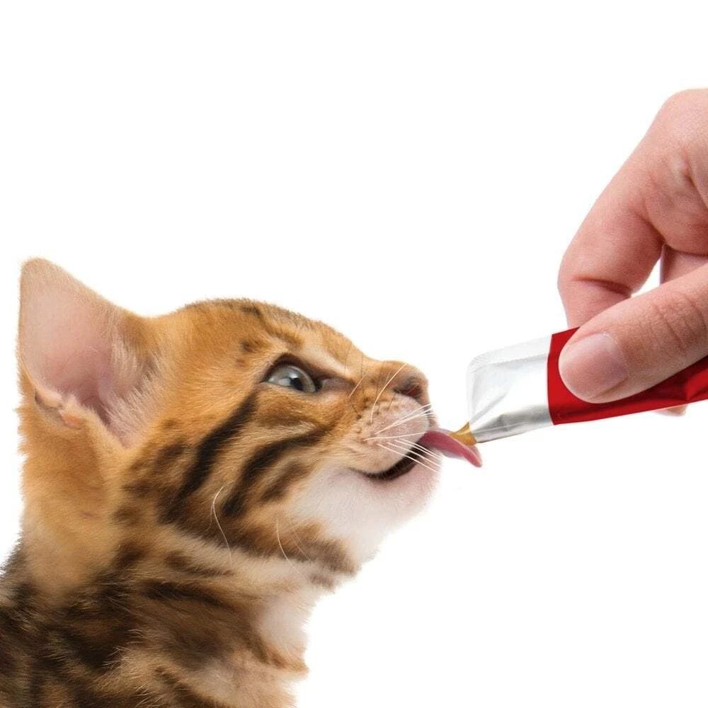 Catit Creamy Chicken & Lamb Lickable Treats (15 Pk , 10g) x 5