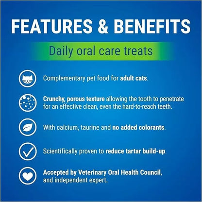 DENTALIFE Cat Treats Dental Salmon 40g, Pack of 8 With calcium,taurine, salmon