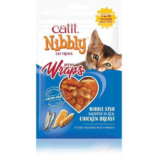 Catit Nibbly Wraps Chicken Wrapped Fish Treats - ( 30g x 5 )