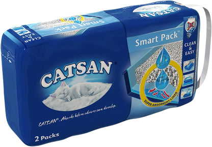 Catsan Smart Pack Cat Litter 2 Inlays 4kg (PACK OF 2)
